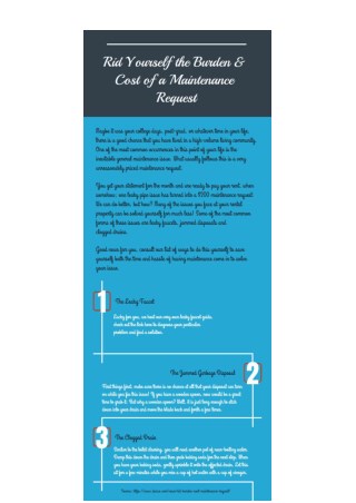 Rid Yourself The Burden & Cost Of A Maintenance Request