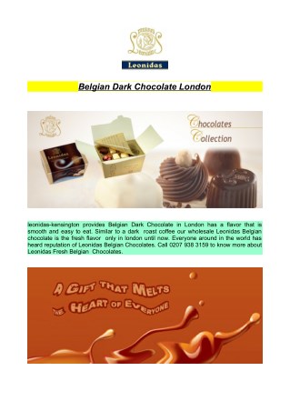 Belgian Dark Chocolate London