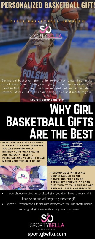 Girl Sports Team Gifts: Girls Basketball Jewelry