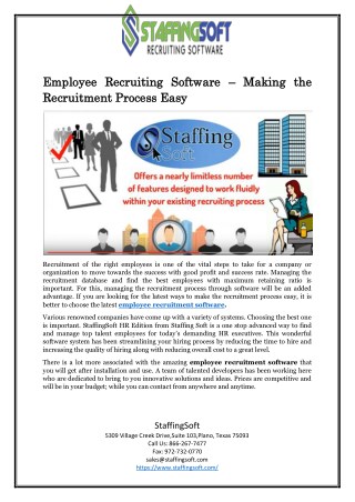 Employee Recruiting Software â€“ Making the Recruitment Process Easy