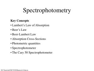 Spectrophotometry