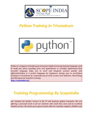 Python Training In Trivandrum