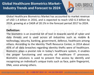 Global Healthcare Biometrics Market â€“ Trends and Forecast to 2024