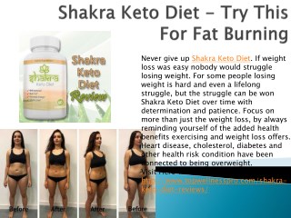 Shakra Keto Diet - Get A Fat Free Body