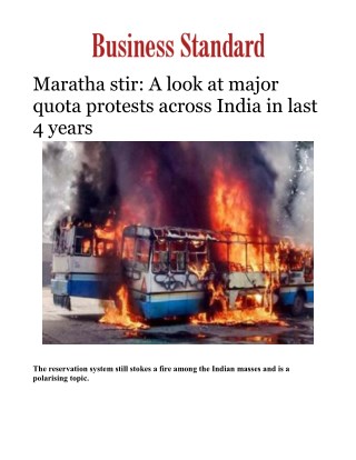 Maratha stir: A look at major quota protests across India in last 4 years