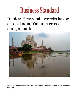 In pics: Heavy rain wrecks havoc across India, Yamuna crosses danger markÂ 