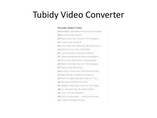 Tubidy Video Converter