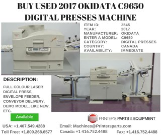 Buy Used 2017 Okidata C9650 Digital Presses Machine