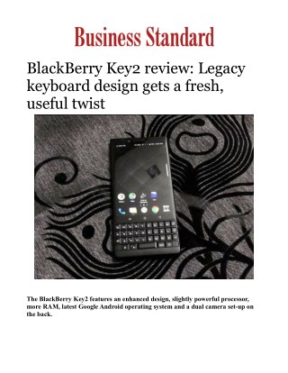 BlackBerry Key2 review: Legacy keyboard design gets a fresh, useful twist
