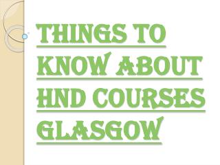 Why HND Courses Characterize as Vocational Examinations?
