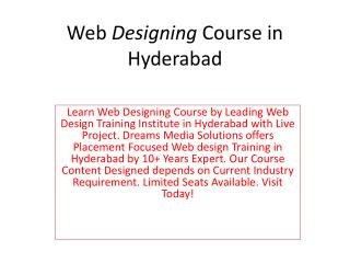 Web designing course in hyderabad