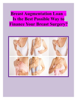 How to finance breast surgery - Breast Augmentation Loan