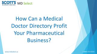 How Can a Medical Doctor Directory Profit Your Pharmaceutical Business?