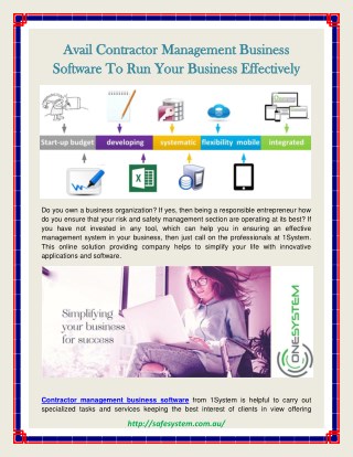 Contractor Management Business Software