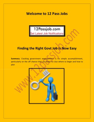 10th pass job, 12th pass govt job online apply - 12passjob.com