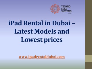 iPad Rental in Dubai - Latest models and lowest prices