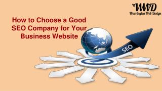 How to Choose a Good SEO Company for Your Business Website