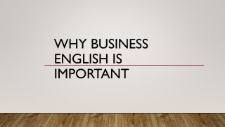 Why Business English is Important