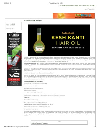 Kesh Kanti hair oil benefits, side effects, Price and Reviews -