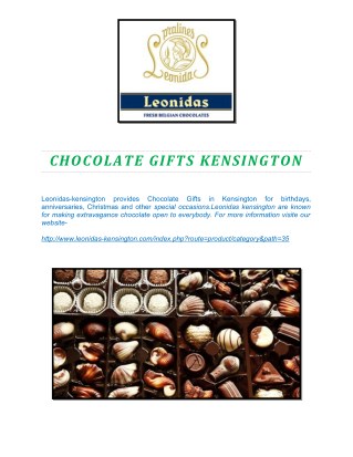 Chocolate Gifts Kensington