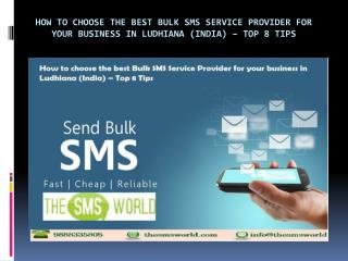 How to choose the best Bulk SMS Service Provider for your business in Ludhiana