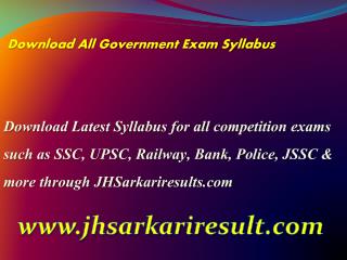 Download All Government Exam Syllabus