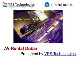 AV Rental Dubai - Audio Visual Rental - AV Hire in Dubai