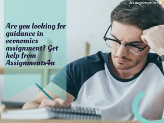 Are you looking for guidance in economics assignment?