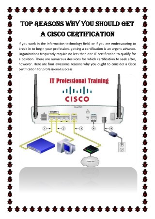 Top Reasons Why You Should get a CISCO Certification