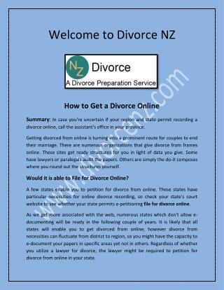 Easiest Way to Get a Divorce at divorcenz