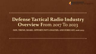 global defense tactical radio market