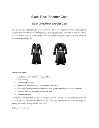Black Rock Shooter Coat