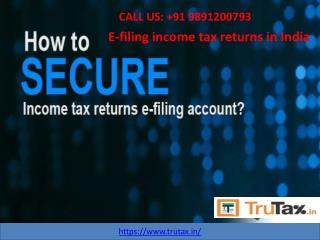 What is meant by income tax return e-filing in India? 09891200793