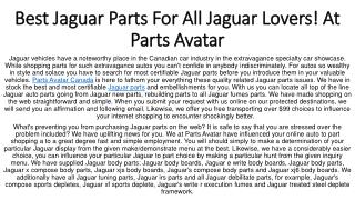 At Parts Avatar.ca All Quality Jaguar Parts! Buy Jaguar Rims, Car Mats & More