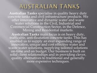 Concrete Water Tanks Sydney - Australian Tanks