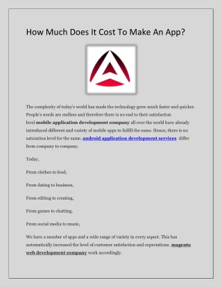 How Much Does It Cost To Make An App?