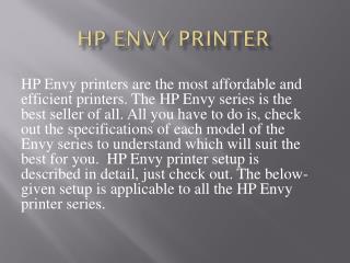 HP Envy Printers New Technology