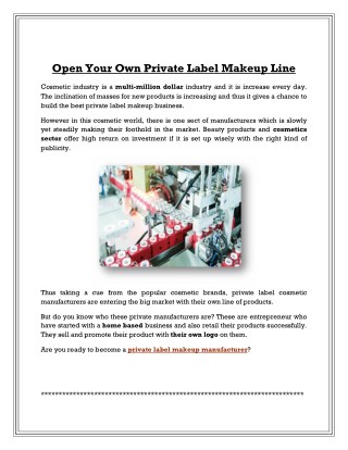 Become a Private Label Cosmetic Manufacturer | Aurora Cosmetics