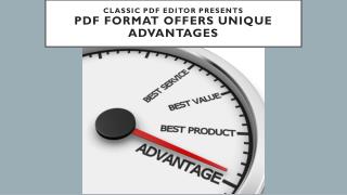 PDF format offers unique advantages