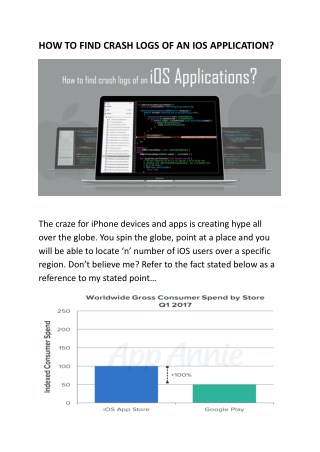 HOW TO FIND CRASH LOGS OF AN IOS APPLICATION?