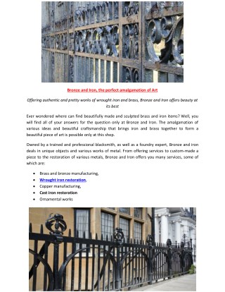 Wrought iron restoration