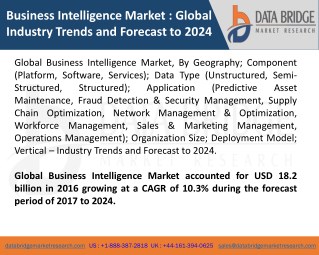 Global Business Intelligence Market â€“ Industry Trends and Forecast to 2024