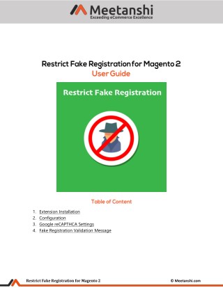 Magento 2 Restrict Fake Registration