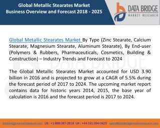 Global Metallic Stearates Marketâ€“ Industry Trends and Forecast to 2024