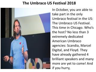 Grab your tickets now for the one and only Umbraco US festival
