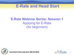 E-Rate and Head Start