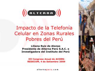 Impacto de la Telefonía Celular en Zonas Rurales Pobres del Perú