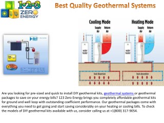 Best Quality Geothermal Systems