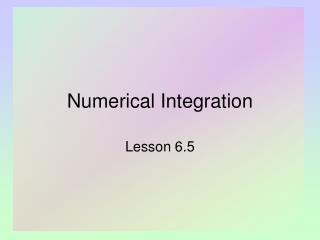 Numerical Integration