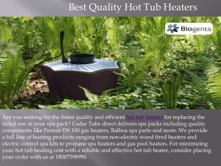 Best Quality Hot Tub Heaters